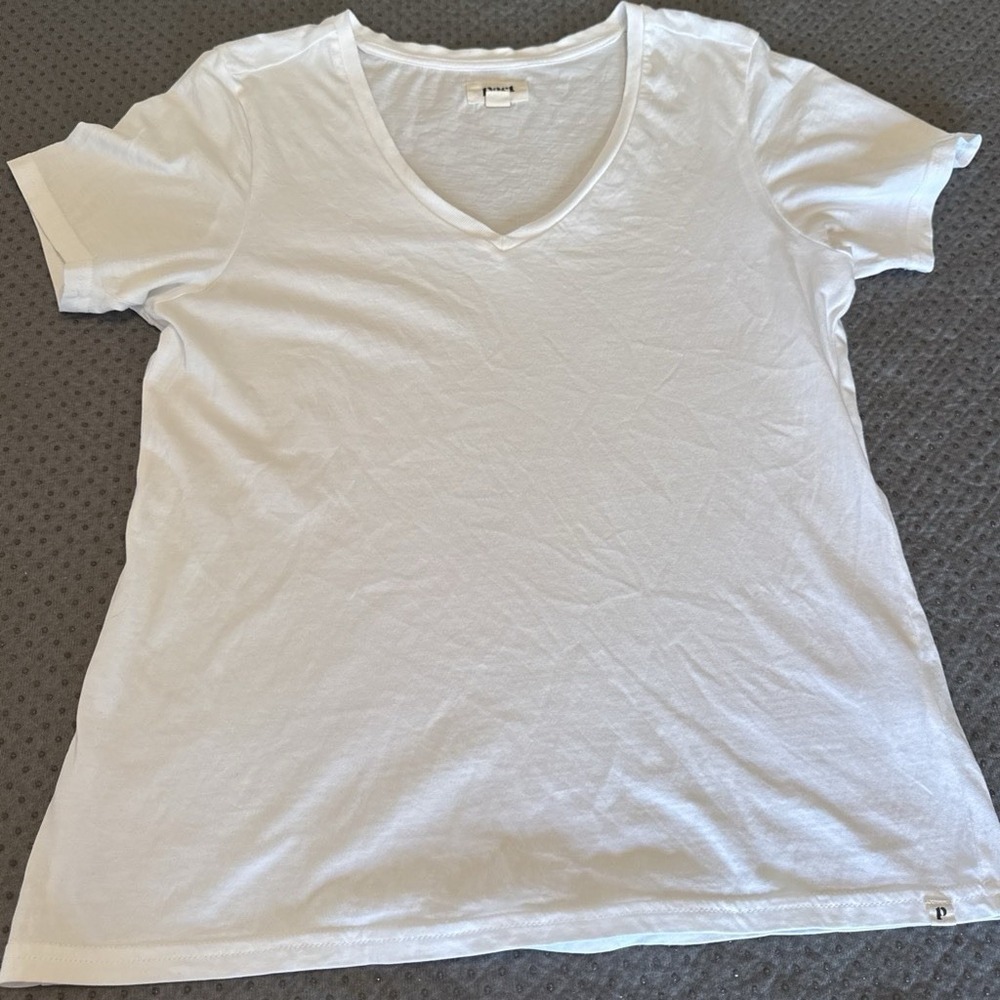 Pact Women's White V-Neck Short Sleeve Organic Cotton T-Shirt S 2-Pack - Picture 5 of 9